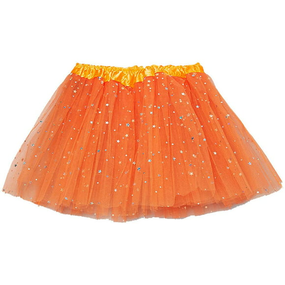 Details about   HALLOWEEN GLITTER TULLE TUTU Size 4T Orange GOLD WAISTBAND NWT TODDLER NWT! 